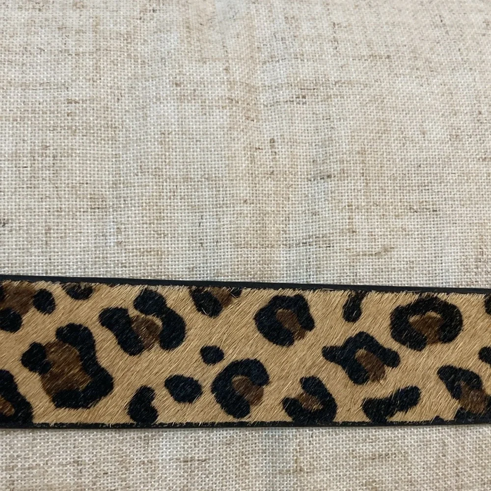 Leopard Print Belt with Gold Buckle - Picture 7 of 15